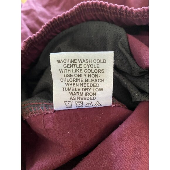 Michael Brandon Essentials Mens Burgundy Drawstring Shorts Size L Cotton Blend - Picture 5 of 7